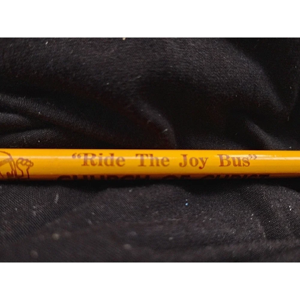 Vntg Joy Bus Pencil Unsharpened RARE Church Of Christ Yellow 